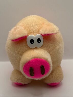 Vintage Cloud 9 Round and Pink Pig Stuffed Animal Plush